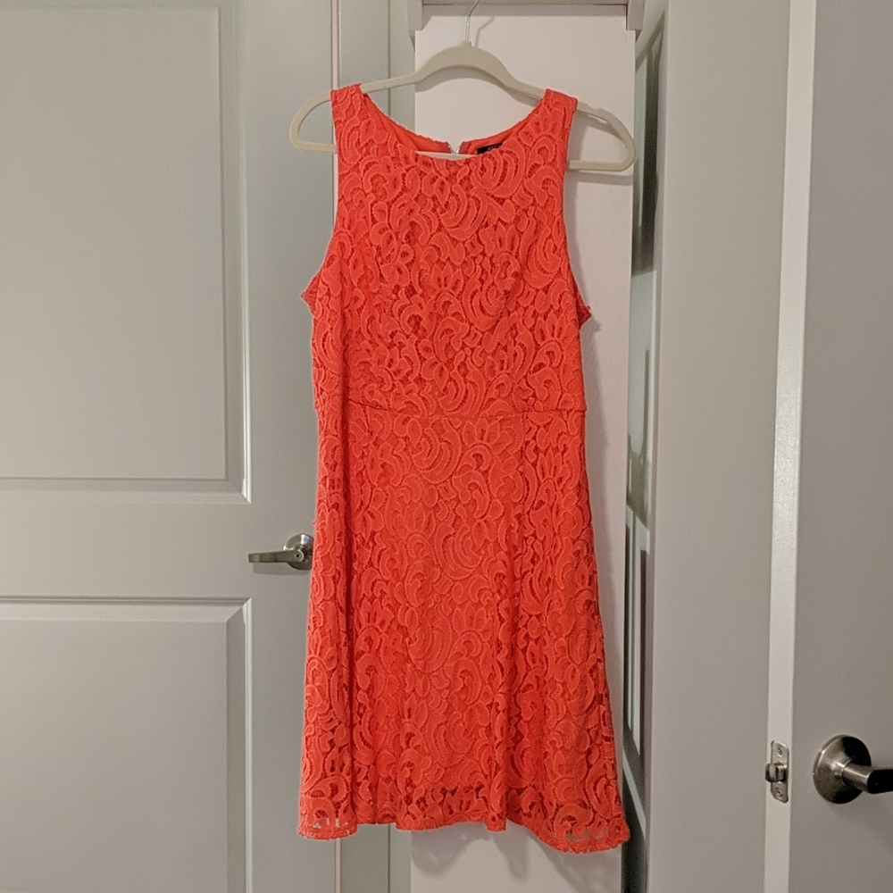 Coral Sleeveless Dress